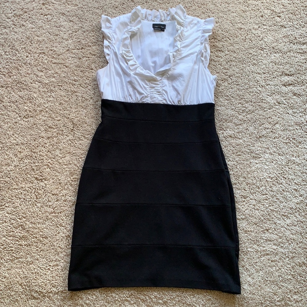 Max and Cleo black and white dress